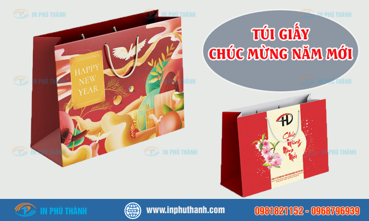 Túi giấy đựng quần áo nhiều mẫu đẹp thiết kế theo yêu cầu - In Phú Thành Túi giấy chúc mừng năm mới