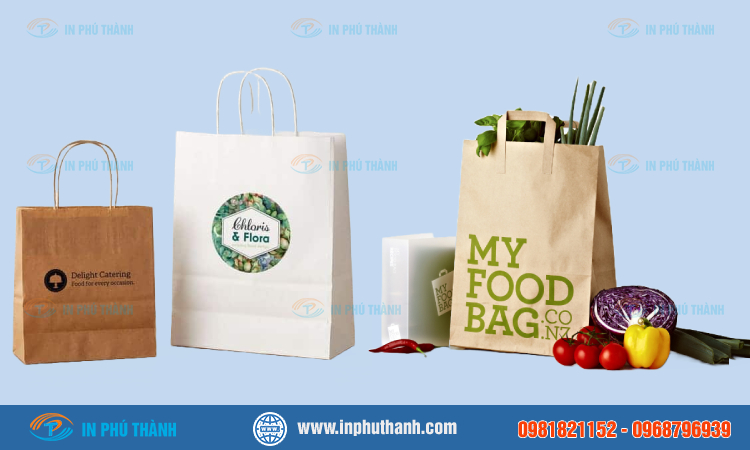 Túi giấy đựng rau củ quả nhiều mẫu thiết kế đẹp - In Phú Thành Túi giấy đựng rau