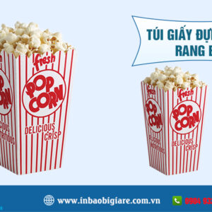 Túi giấy đựng trà sữa nhiều mẫu đẹp thiết kế theo yêu cầu - In Phú Thành Túi giấy đựng bắp rang bơ