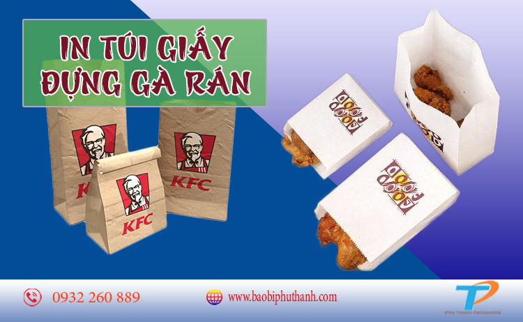 Túi giấy đựng trà nhiều mẫu thiết kế đẹp, sang trọng - In Phú Thành Túi giấy đựng gà rán