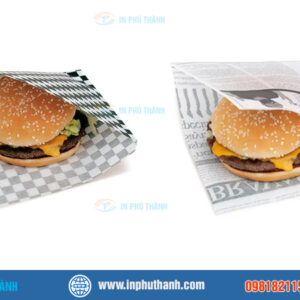 Túi giấy đựng hamburger + 10 mẫu túi thiết kế đẹp - In Phú Thành Túi giấy đựng hamburger