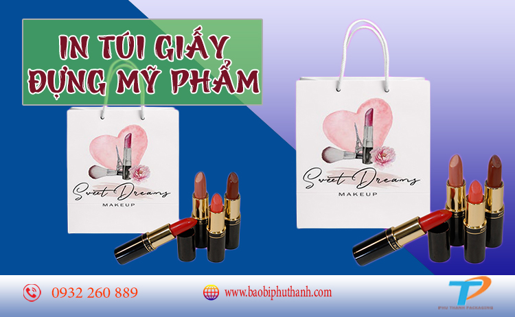 Túi giấy quai lụa nhiều mẫu đẹp, sang trọng - In Phú Thành Túi giấy đựng mỹ phẩm