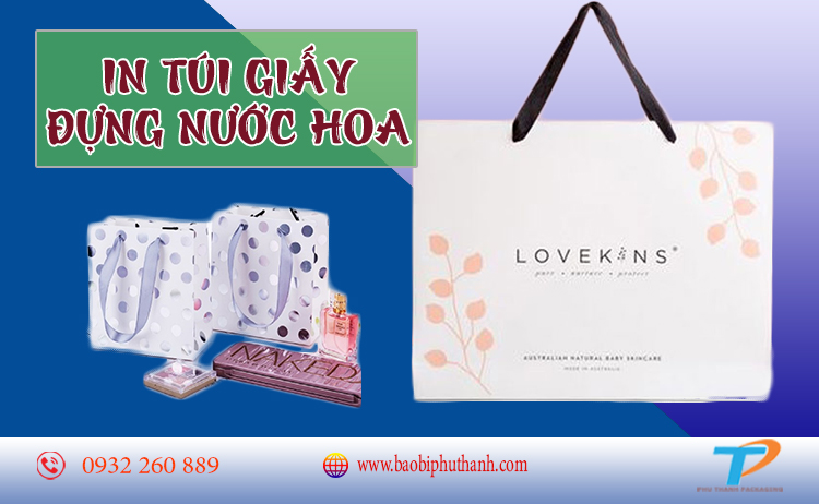 Túi giấy Duplex nhiều mẫu đẹp thiết kế theo yêu cầu - In Phú Thành Túi giấy đựng nước hoa