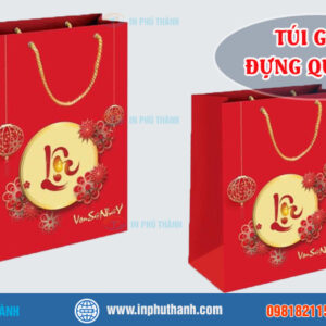 Túi giấy đựng quà tết nhiều mẫu đẹp thiết kế theo yêu cầu - In Phú Thành Túi giấy đựng quà tết