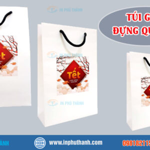 Túi giấy đựng quà tết nhiều mẫu đẹp thiết kế theo yêu cầu - In Phú Thành Túi giấy đựng quà tết