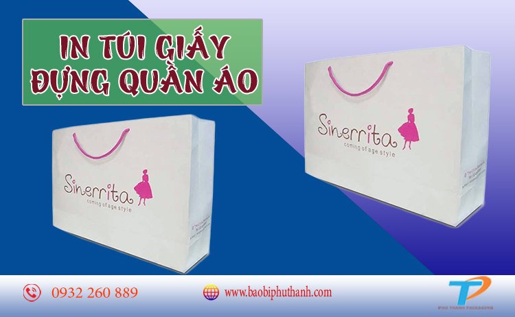 Túi giấy cán màng nhiều mẫu đẹp, sang trọng - In Phú Thành Túi giấy đựng quần áo