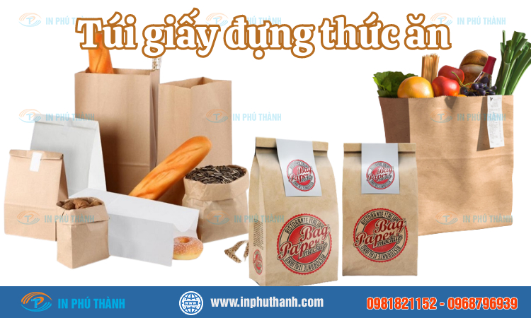 Túi giấy đựng trà sữa nhiều mẫu đẹp thiết kế theo yêu cầu - In Phú Thành Túi giấy đựng thức ăn