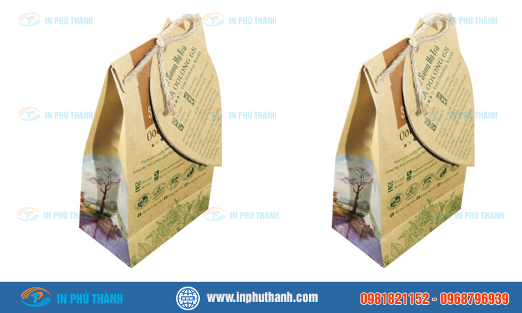 Túi giấy đựng đường nhiều mẫu thiết kế đẹp - In Phú Thành Túi giấy đựng trà