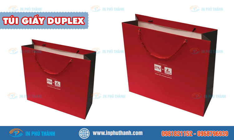 Túi giấy Duplex nhiều mẫu đẹp thiết kế theo yêu cầu - In Phú Thành Túi giấy Duplex