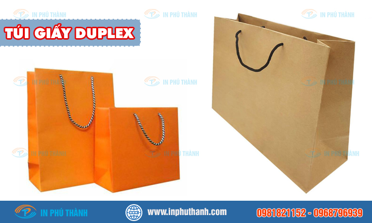 Túi giấy Duplex nhiều mẫu đẹp thiết kế theo yêu cầu - In Phú Thành Túi giấy Duplex