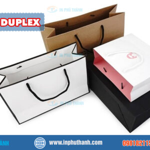 Túi giấy Duplex nhiều mẫu đẹp thiết kế theo yêu cầu - In Phú Thành Túi giấy Duplex