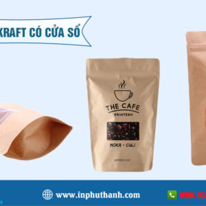 Túi giấy kraft có cửa sổ nhiều mẫu thiết kế đẹp - Bao Bì Phú Thành Túi giấy kraft có cửa sổ