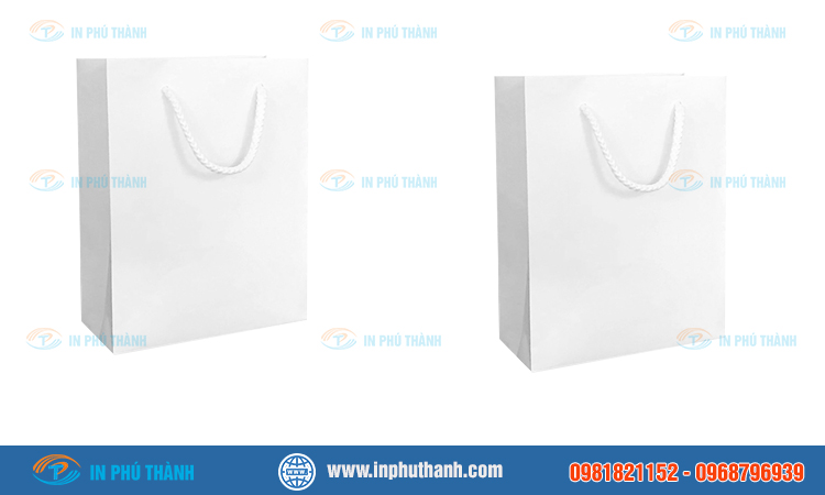 Túi giấy kraft không quai nhiều mẫu đẹp, sang trọng - In Phú Thành Túi giấy kraft màu trắng