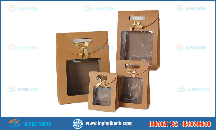 Túi giấy mặt kiếng nhiều mẫu đẹp sang trọng - In Phú Thành Túi giấy mặt kiếng