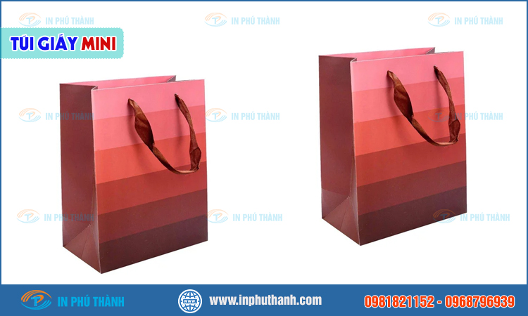 Túi giấy mini nhiều mẫu đẹp, sang trọng thiết kế theo yêu cầu - In Phú Thành Túi giấy mini