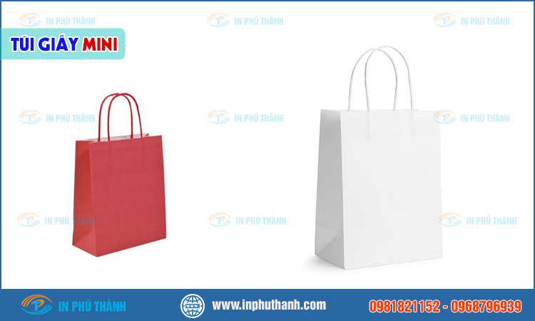 Túi giấy mini nhiều mẫu đẹp, sang trọng thiết kế theo yêu cầu - In Phú Thành Túi giấy mini