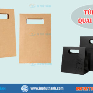 Túi giấy Duplex nhiều mẫu đẹp thiết kế theo yêu cầu - In Phú Thành Túi giấy quai đục lỗ