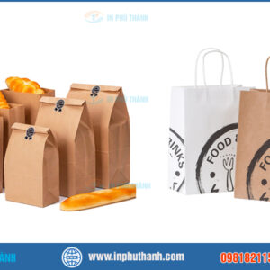 Túi giấy đựng rau củ quả nhiều mẫu thiết kế đẹp - In Phú Thành Túi giấy xi măng