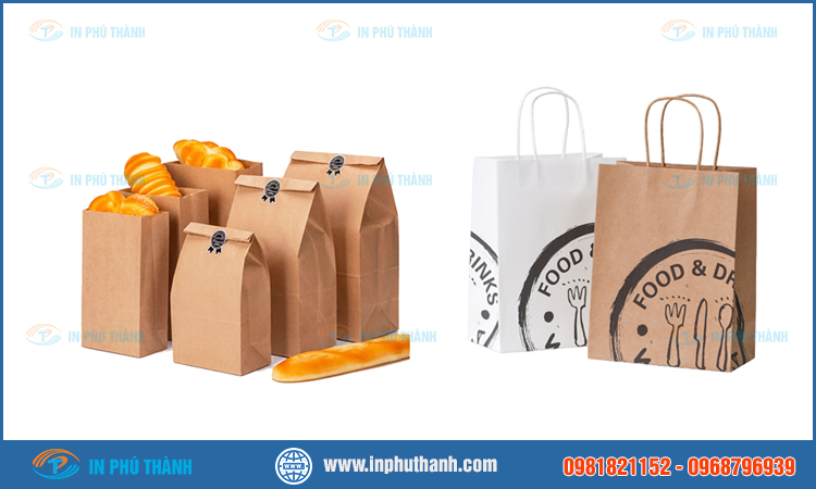 Túi giấy đựng rau củ quả nhiều mẫu thiết kế đẹp - In Phú Thành Túi giấy xi măng