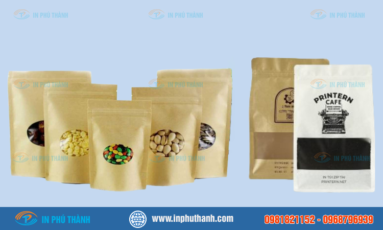 Túi giấy đựng hạt nhiều mẫu thiết kế đẹp - In Phú Thành Túi giấy đựng hạt