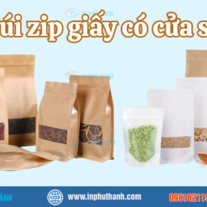 Túi zip giấy có cửa sổ