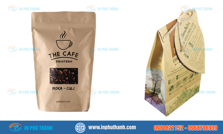 Túi zip giấy kraft nhiều mẫu đẹp thiết kế theo yêu cầu - In Phú Thành Túi zip giấy đựng thực phẩm