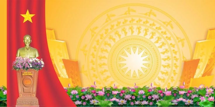 Mẫu background hội nghị đại biểu vector thiết kế sang trọng tone màu xanh dương