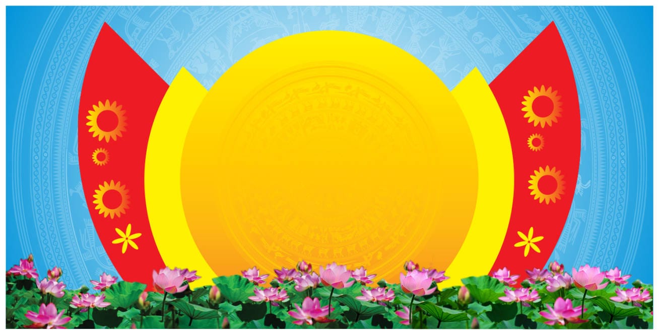 Mẫu background hội nghị đại biểu vector thiết kế sang trọng tone màu xanh dương